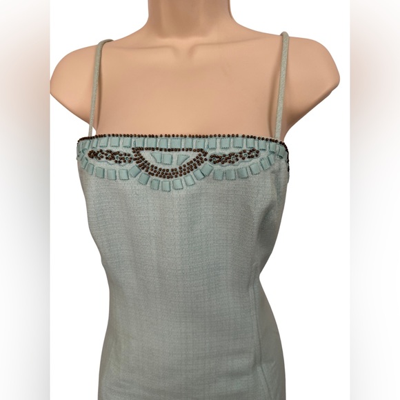 Carlisle light seafoam Dress with Beaded Detail - Picture 4 of 9